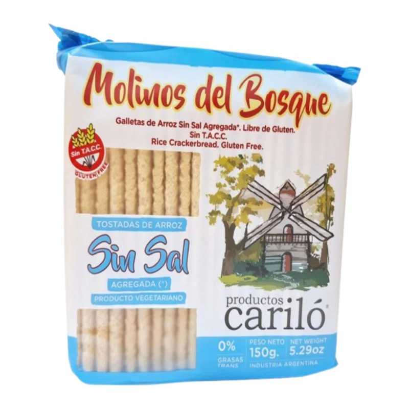 Tostada de Arroz sin Sal Carilo x150g